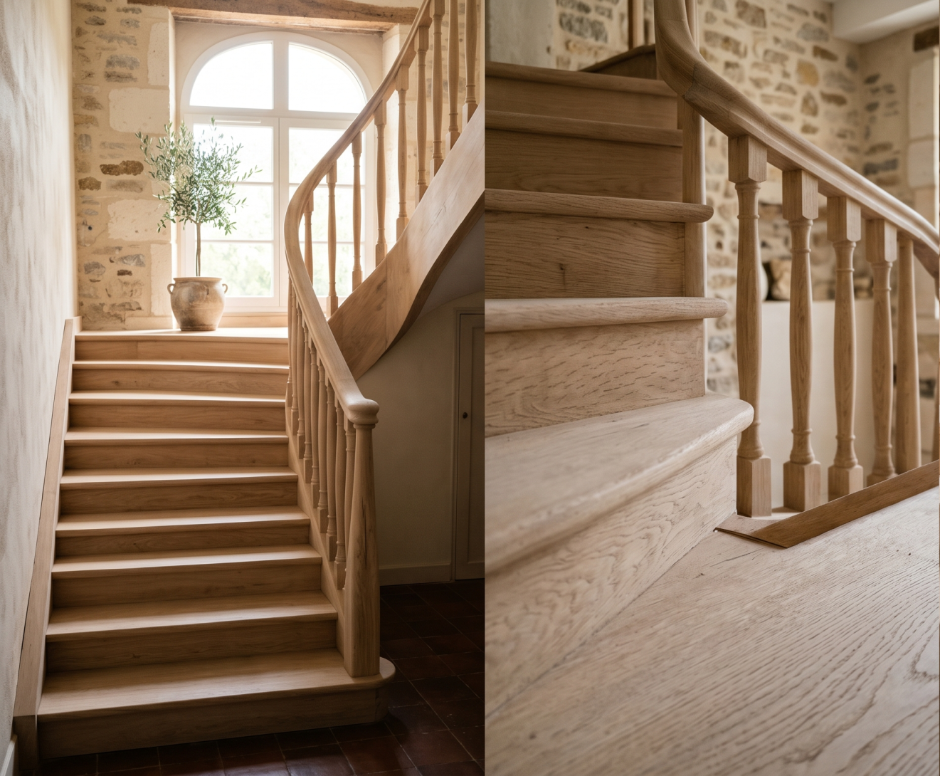 A&eacute;rogommage escalier en bois